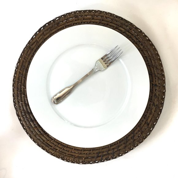 Rattan Charger Espresso Color Set of 4 - Picture 13 of 14